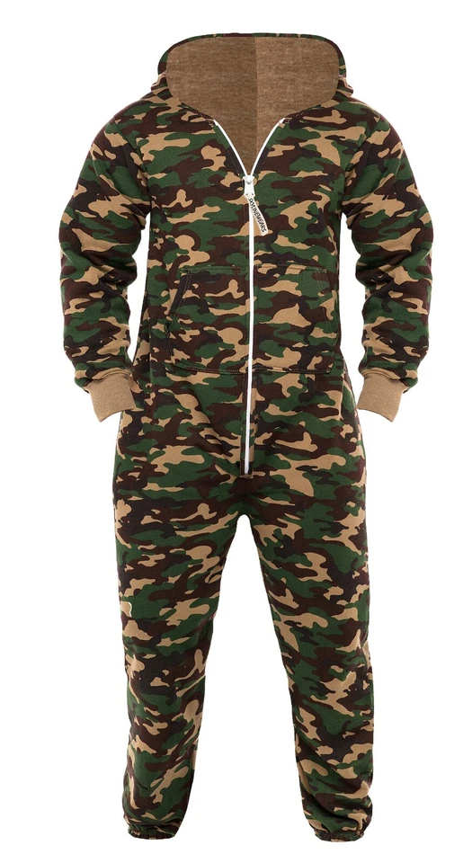 Mono Skylinewears Unisex Estampado Polar Con Capucha - Pijama de Una Pieza con Cremallera Foto 1 de 2