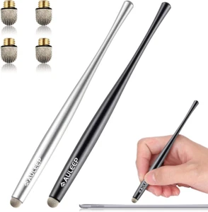 Stylus Pen, AULEEP Tablet Stylus Pen Touch Screen Pen, 2 Pack with 4 Nanofiber T - Picture 1 of 12