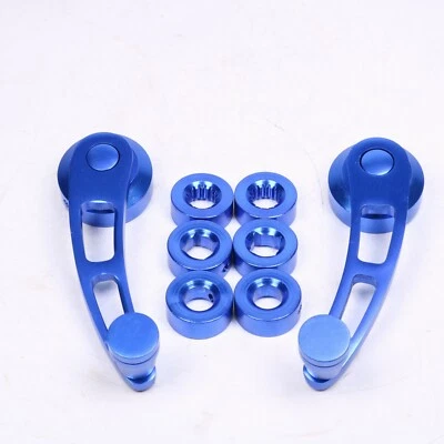 Universal Blue Car Window Winder Glass Crank Handle Aluminum Knobs Metal 2pcs Foto 1 de 4