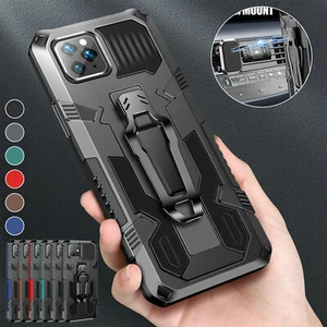 Hybrid Armor Clip Phone Case For iPhone 13 14 Pro Max 11 12 XS XR 8 7 SE 2020 - Picture 1 of 17