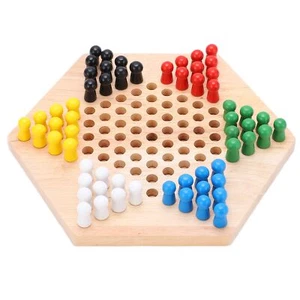 Chinese Checkers Chinese Checkers Board Game Colorful Wooden Environmentally - Picture 1 of 12