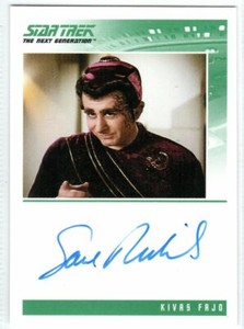 STAR TREK THE COMPLETE NEXT GENERATION S1 SAUL RUBINEK AS KIVAS FAJO AUTOGRAPH