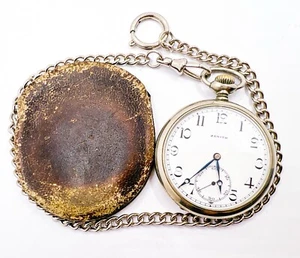 Zenith 49mm Grand Prix Paris 1900 Pocket Watch Mechanical Wind Pouch Working - Picture 1 of 8