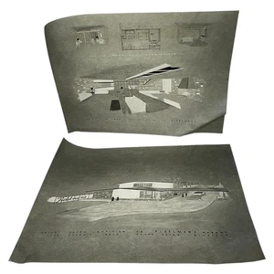 Vintage Mid Century Architectural Renderings Fidelmans Resort South Haven MI - Picture 1 of 12