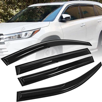 Protetores de chuva para Toyota Highlander 2008 2009-2013 viseira de janela ventilação sol - Imagem 1 de 4