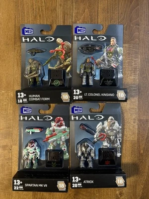 Halo Mega Construx Heroes Series 18 set of 4 Figures excluding Honour Guard
