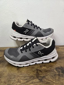 On Running Women’s Size 7 Med Cloudrunner 2 ‘Black/Eclipse’ Running Shoes - Picture 1 of 10