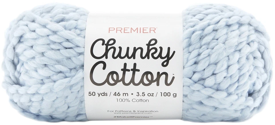 Premier Chunky Cotton Yarn-Sky Blue - 3 Pack — 第 1/1 张图片