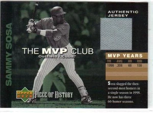2002 Oberdeck Stück Geschichte "MVP CLUB" Sammy Sosa * A.J. - Bild 1 von 1