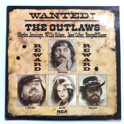 Wanted The Outlaws - Waylon Jennings Willie Nelson, Jessi Colter, Tompall Glaser - Image 1 of 4