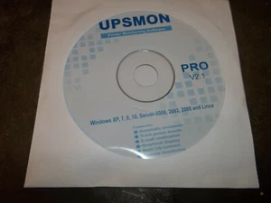 UPSMON PRO V2.1 POWER MONITORING SOFTWARE CD-ROM WINDOWS XP 7 8 10 LINUX (199-1) - Picture 1 of 2