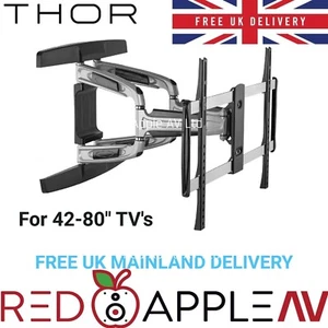 THOR Premium Dual Arm FM Tilt & Swivel TV Mount 42-80" TV's FREE Mainland P&P - Picture 1 of 5