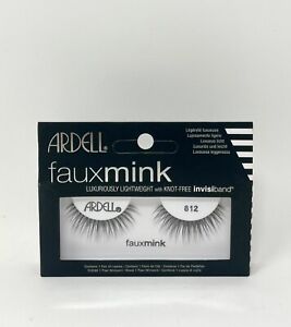 Ardell Fauxmink 812 False Eyelashes Set of 2 Black One Pair Free Shipping