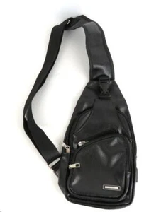 Haodier Sling Backpack Cross Body Travel Bag Multi Pocket Black USB Access Tr - Picture 1 of 14