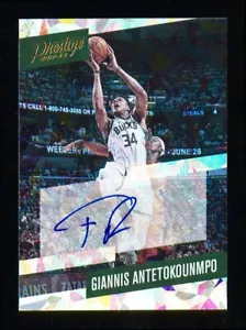 2017-2018 CRISTALLI DI GHIACCIO INCRINATI PANINI PRESTIGE 16 GIANNIS ANTETOKOUNMPO AUTO SIG - Foto 1 di 2