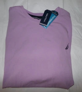 NWT MENS NAUTICA S/S PERFORMANCE T-SHIRT~LAVENDER PURPLE~MED - Picture 1 of 2