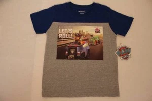 NEW Boys Paw Patrol T Shirt Size 4 Graphic Top Dogs Fireman Police Rescue EMS - Picture 1 of 2
