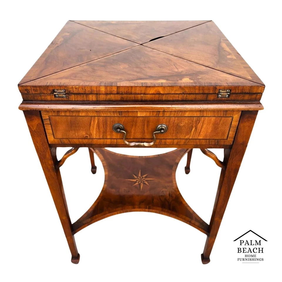 Mesa de jogo Pierre Deux flip top couro - Imagem 1 de 4