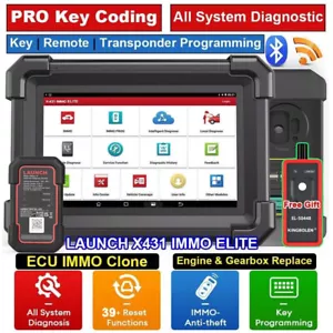 LAUNCH X431 IMMO ELITE PLUS V+ OBD2 Car Diagnostic Scanner KEY Programming Tool - Picture 1 of 16