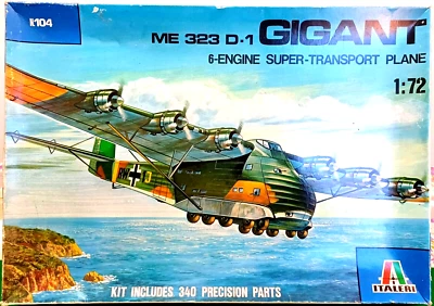 ITALERI- ME 323 D-1 GIGANT 6-Engine Super Transport Plane , scala 1:72 - Immagine 1 di 4