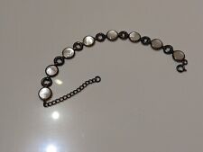 Sterling Silver Bracelet With Mother Of Pearl disc panels