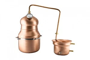 Destillierkolben 10 LITER SCHLANGE aus Kupfer Handarbeit für Gewinnung und Produktion - Bild 1 von 4