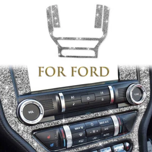 Bling Diamond Car Interior CD Panel Cover Trim For Ford Mustang 2015-2021 - Foto 1 di 6