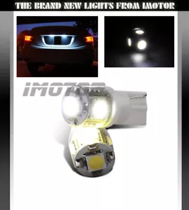 2 x 5-SMD LED 168/194/2825/T10 Rear License Plate Light Bulbs New - Picture 1 of 1