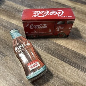 2 VINTAGE COLLECTIBLE 1997 COCA-COLA TIN BRAND NEW SEALED W/ POPCORN - Picture 1 of 11