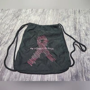 Under Armour Black & Pink Drawstring Bag Power in Pink - Go Fight Cure - Bild 1 von 8