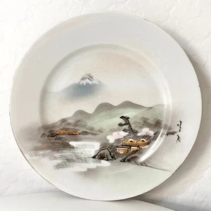 Piatto in ceramica vintage villaggio di montagna - Foto 1 di 5