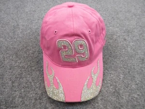Kevin Harvick Hat Cap Strap Back Pink Silver Logo Nascar Womens Ladies - Picture 1 of 9