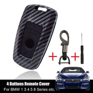 For BMW 1 3 4 5 6 7 M2 F87 M3 F80 M4 F82 F83 Carbon Fiber Remote Key Case Cover - Picture 1 of 9