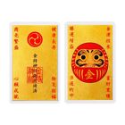Card Type Gold Leaf Amulet Daruma for Wealth Feng Shui Talisman Japanese Trad...