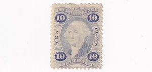1862 BRIEFMARKE US SCOTT R34c "Washington-Contract" 10 CENT GEBRAUCHT - D - Bild 1 von 1