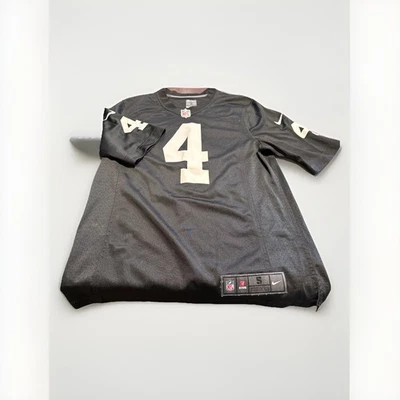Camiseta Derek Carr Nueva Orleans Nike Mujer Negra Pequeña Sobre el Campo NFL Fútbol #4 Foto 1 de 3