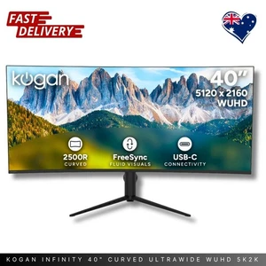 Kogan 40" Curved Ultrawide 5K2K USB-C Monitor 5120x2160 Freesync AU Stock Gift - Picture 1 of 11