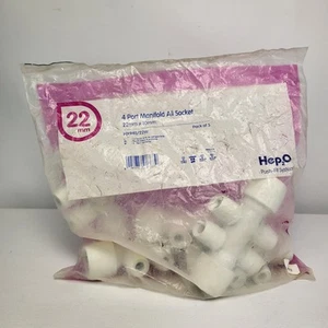 5 x Hep2O Four Port Manifold All Socket 22 x 10mm Push - Fit Bundle Of 5 NEW UK - Picture 1 of 7