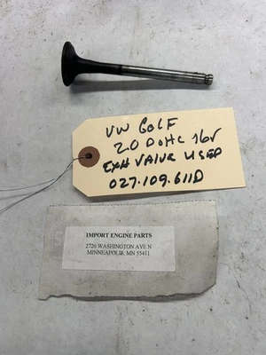 EXHAUST  VALVE *USED* FITS VOLKSWAGEN GOLF 1984c DOHC 16V 1990-1993 027-109-611D - image 1 of 3