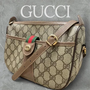 Gucci Old Shoulder Bag Sherry Line PVC Leather Authentic, Used Photography - Picture 1 of 19