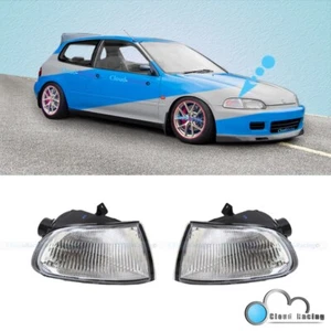 For 92-95 Honda Civic 2Dr Coupe 3Dr Hatchback Clear Corner Light EG6 Signal Lamp - Picture 1 of 2