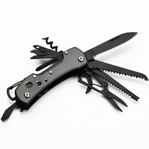 15-in-1 Multi Tool Folding Pocket Knife Outdoor Survival Compact Multitool - Picture 1 of 9