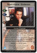 Babylon 5 CCG Crusade Rare R1 Card Matthew Gideon Blue/Black Uniform M/NM Mint/N
