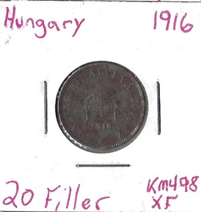 Moneda Hungría (Austria-Hungría) 20 Filler 1916 KM498 - Imagen 1 de 3