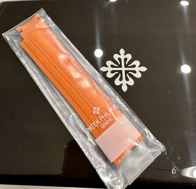 Correa de goma naranja original Patek Philippe Aquanaut 5968A 5968G NUEVA SIN CORTAR Foto 1 de 4