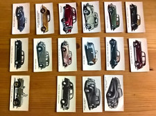 Kelloggs cereal trade cards: Motor Cars 1949 coloured x13, black & white x3