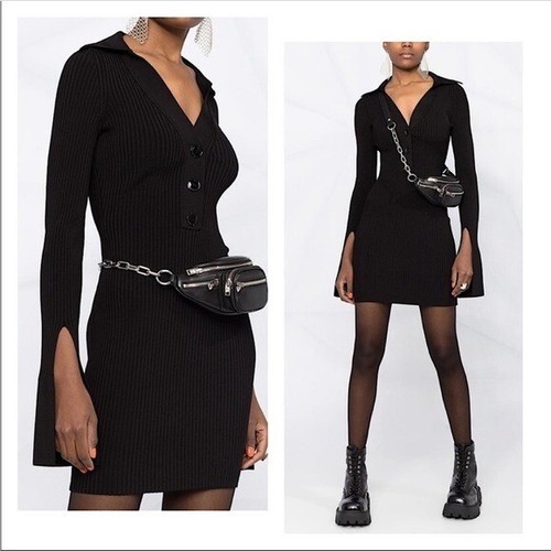 Abito polo ALEXANDER WANG con polsino spacco scollo a V us intime ottimeioni c S595