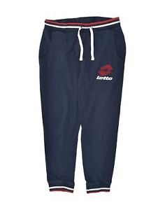 LOTTO Mens Tracksuit Trousers Joggers 2XL Navy Blue Cotton AT07