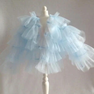 ¡NUEVO! 2021 Barbie Extra Doll Blue Tulle Layered Ruffle Jacket Top Curvy Clothing - Imagen 1 de 6