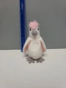 Rare Ty Beanie Baby "Kuku" The Cockatoo Bird Plush - 1998 White 7.5" No Hang Tag - Picture 1 of 10